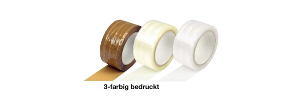 PVC-Klebeband, fadenverstärkt, farbig bedruckt, 55 µ, 50 mm x 66 lfm.