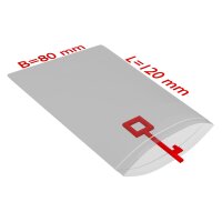 PE-Druckverschlussbeutel, 80 x 120 mm, 50 µ, transparent, 1.000 Stk. pro Karton