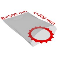 PE-Flachbeutel, transparent, 50 µ | 500 x 700 mm...