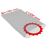 PE-Flachbeutel, transparent, 25 µ | 190 x 320 mm (Offene Seite x L) | VE = 1000 Stk.