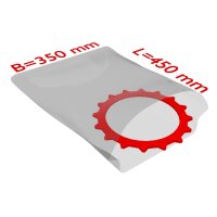 PE-Flachbeutel, transparent, 50 µ | 350 x 450 mm...