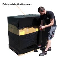 Palettenabdeckblatt, schwarz, 30 µ | 1500 x 1800 mm...