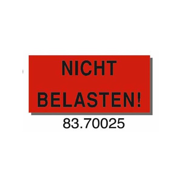 Warnetiketten aus Papier, rot, "Nicht belasten!" | 145 x 70 mm (L x B) |