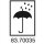 Hinweisetiketten, weiß, Symbol "Schirm + Regen" (Vor Nässe schützen) | 105 x 75 mm (L x B) |
