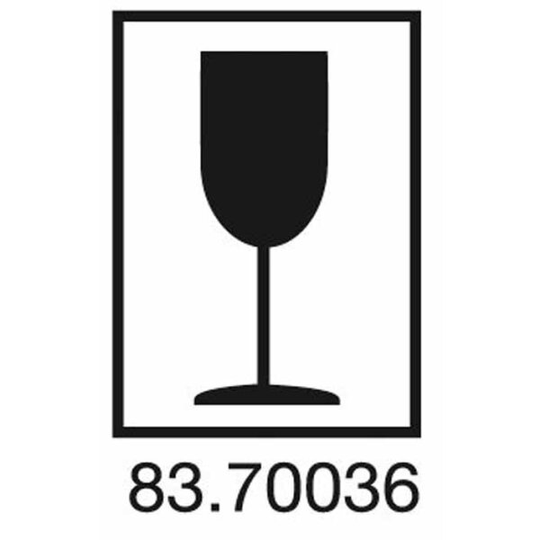 Hinweisetiketten, weiß, Symbol "Glas" (Vorsicht zerbrechlich) | 105 x 75 mm (L x B) |