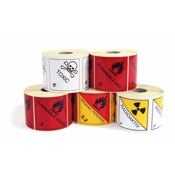 Gefahrgut-Etiketten aus Papier, "Flammable Liquid", Kl. 3 | 100 x 100 mm (L x B) |