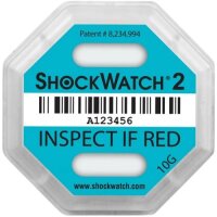 Stoßindikator Shockwatch 2, 10 G türkis,...