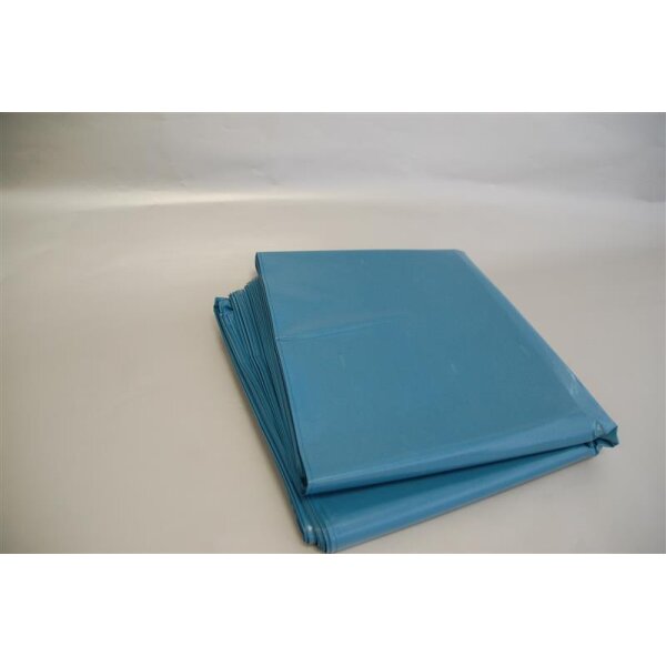 LDPE-Müllsäcke, 240 l, blau, 650 + 550 x 1.350 mm, Typ 80, 50 Stk. pro Karton