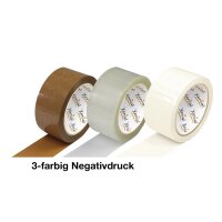 Xenial PP-High-Tack-Klebeband, 3-farbig Negativdruck, 63...