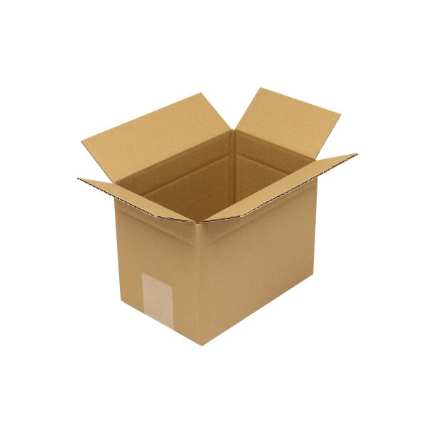 Wellpapp-Faltkarton 1-wellig, braun, Qual. 1.10, DIN B6 | 200 x 130 x 150 mm (L x B x H) Innenmaß | VE = 50 Stk.