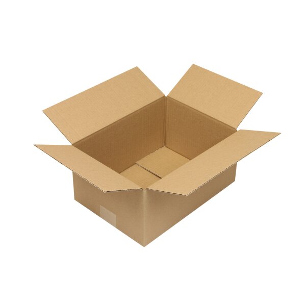 Wellpapp-Faltkarton 1-wellig, braun, Qual. 1.20, DIN A4 | 305 x 215 x 140 mm (L x B x H) Innenmaß | VE = 50 Stk.