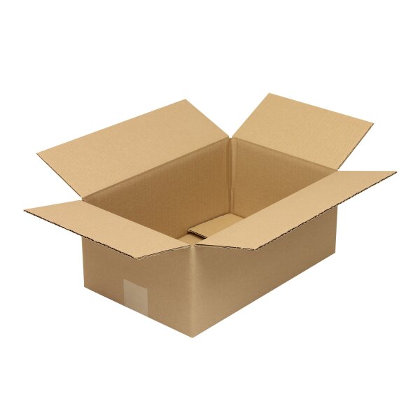 Wellpapp-Faltkarton 1-wellig, braun, Qual. 1.20, DIN C4 | 350 x 230 x 140 mm (L x B x H) Innenmaß | VE = 50 Stk.
