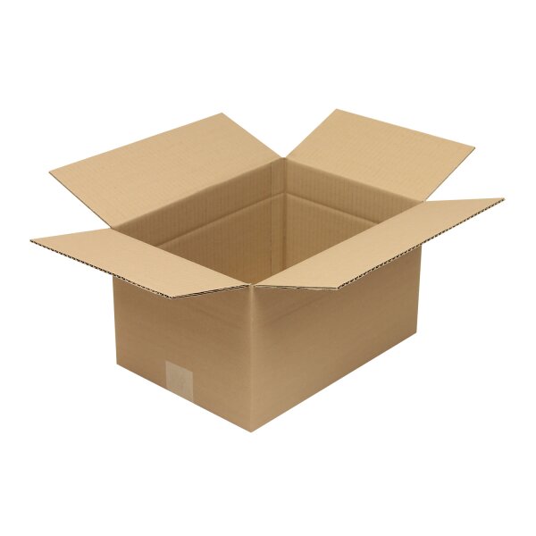 Wellpapp-Faltkarton 1-wellig, braun, Qual. 1.20, DIN C4 | 350 x 250 x 200 mm (L x B x H) Innenmaß | VE = 25 Stk.