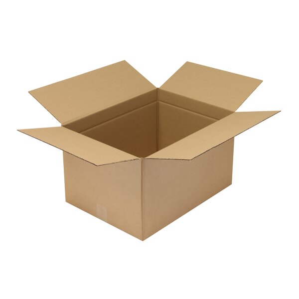Wellpapp-Faltkarton 1-wellig, braun, Qual. 1.30, DIN B3 | 520 x 380 x 300 mm (L x B x H) Innenmaß | VE = 25 Stk.