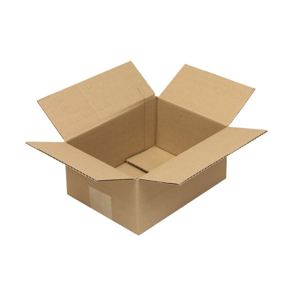 Wellpapp-Faltkarton 1-wellig, flach, braun, Qual. 1.20, DIN A5 | 220 x 160 x 100 mm (L x B x H) Innenmaß | VE = 50 Stk.