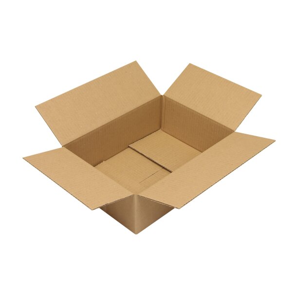 Wellpapp-Faltkarton 1-wellig, braun, Qual. 1.20, DIN A4 | 305 x 215 x 90 mm (L x B x H) Innenmaß | VE = 25 Stk.
