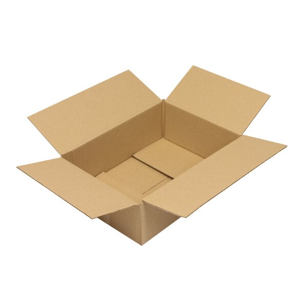 Wellpapp-Faltkarton 1-wellig, braun, Qual. 1.20, DIN A4 | 310 x 220 x 100 mm (L x B x H) Innenmaß | VE = 25 Stk.