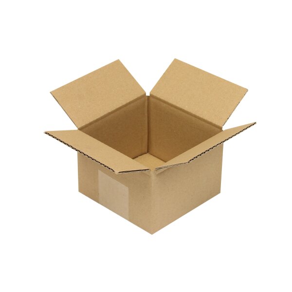 Wellpapp-Faltkarton 1-wellig, flach, braun, Qual. 1.10 | 120 x 120 x 80 mm (L x B x H) Innenmaß | VE = 50 Stk.