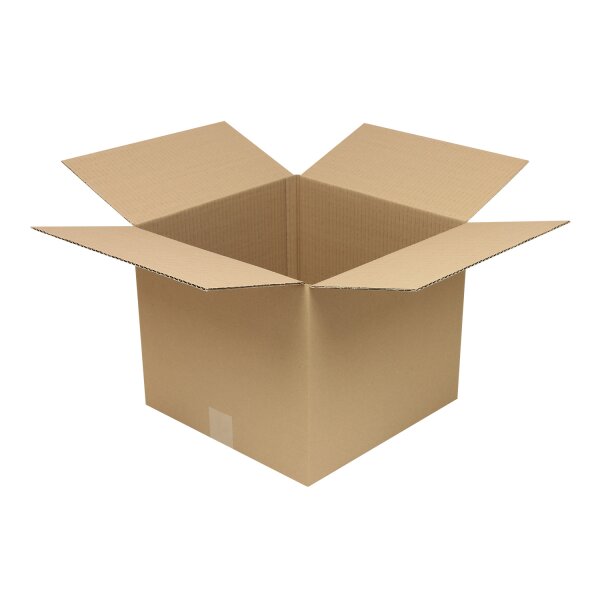 Wellpapp-Faltkarton 1-wellig, braun, Qual. 1.2 | 350 x 350 x 300 mm (L x B x H) Innenmaß | VE = 25 Stk.