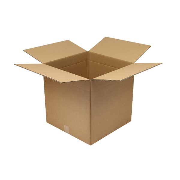Wellpapp-Faltkarton 2-wellig, braun, Qual. 2.3 | 500 x 500 x 500 mm (L x B x H) Innenmaß | VE = 20 Stk.