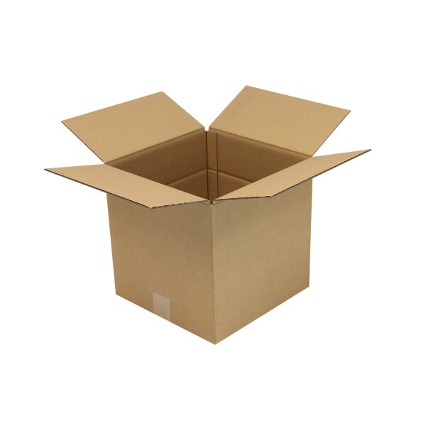 Wellpapp-Faltkarton 2-wellig, braun, Qual. 2.20 | 300 x 300 x 300 mm (L x B x H) Innenmaß | VE = 20 Stk.
