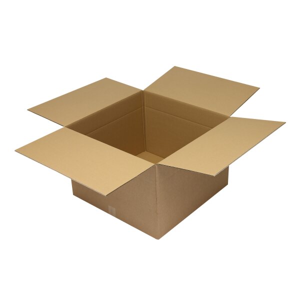 Wellpapp-Faltkarton 2-wellig, braun, Qual. 2.50 | 600 x 600 x 400 mm (L x B x H) Innenmaß | VE = 10 Stk.