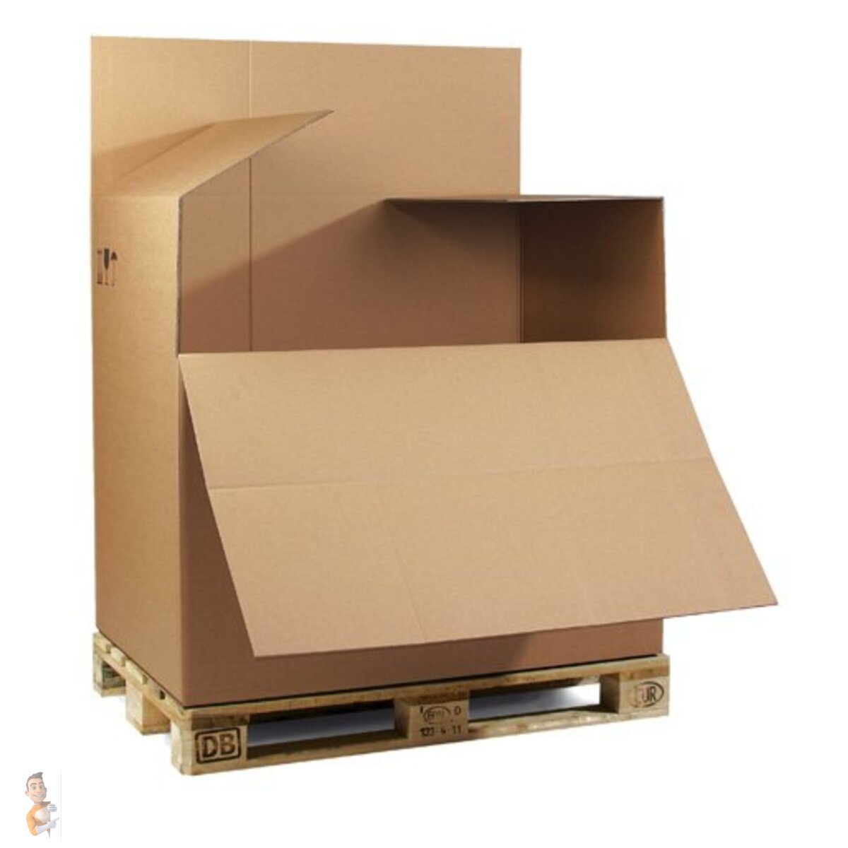 Böttcher-AG Faltkartons 2-wellig, 10 Stück, Palettenkarton, Innenmaße: 1180 x 780 x 765mm – Böttcher AG