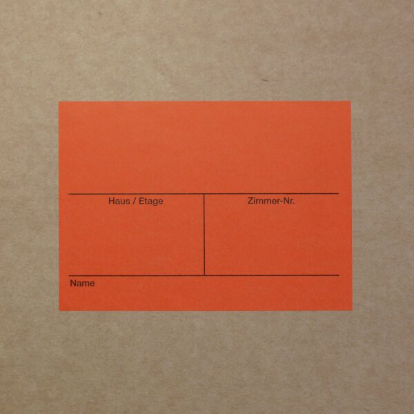 Umzugsaufkleber, orange | 105 x 72 mm (L x B) | VE = 50 Stk.