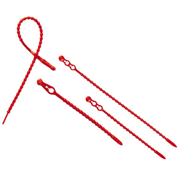 Blitzbinder aus Kunststoff, rot | 245 mm | VE = 1000 Stk.