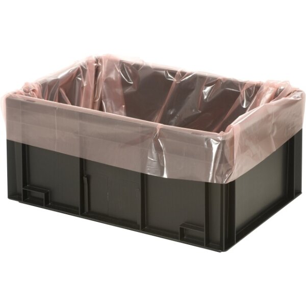 Permastat® Seitenfaltenbeutel, antistatisch, rosa, 50 µ | 440 + 340 x 500 mm (B + Seitenfalte x L) | VE = 500 Stk.