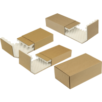 Noppenschaumverpackung, braun, Schaumhöhe 40 mm |...