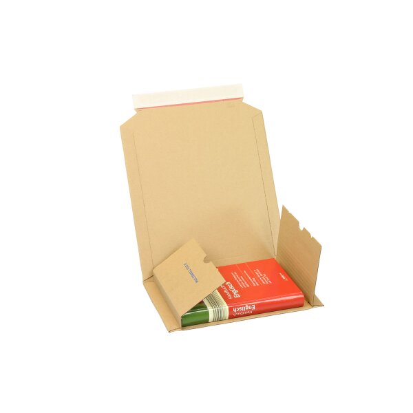 Medienverpackung, braun, DIN A5 | 217 x 155 x 10–50 mm (L x B x H) Innenmaß | VE = 50 Stk.