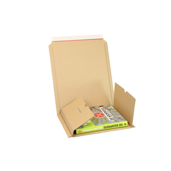 Medienverpackung, braun, DIN C4 | 325 x 250 x 75 mm (L x B x H) Innenmaß | VE = 25 Stk.
