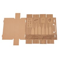 PTZ-Flaschenkarton 1er, braun, postgeprüft | 120 x 120 x 390 mm (L x B x H) | VE = 20 Stk.