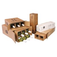 PTZ-Flaschenkarton 1er, braun, postgeprüft | 120 x 120 x 390 mm (L x B x H) | VE = 20 Stk.