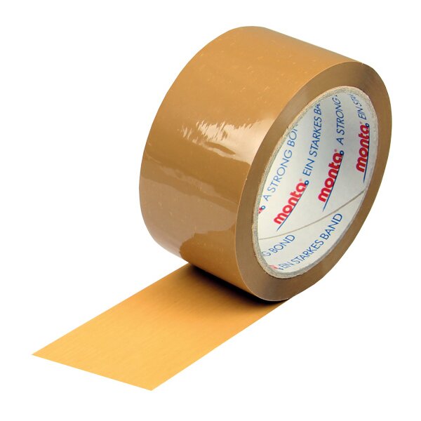PP-Klebeband monta 331, braun, 48 µ | 50 mm x 66 lfm. | VE = 36 Stk.