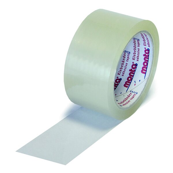 PP-Klebeband monta 610, leise, transparent, 48 µ | 50 mm x 66 lfm. | VE = 36 Stk.