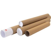 Versandrohr, braun, Wandstärke 2 mm, DIN A0 | 80 x...