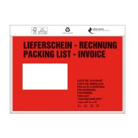 Dokumententaschen, 240 x 160 mm, DIN C5, mit Druck "Liefersch./Rechg.", 1.000 Stk. / Karton