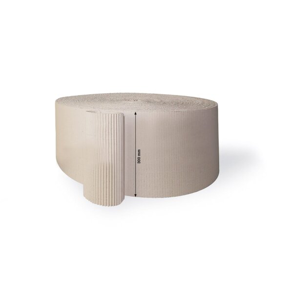 Rollenwellpappe offene Welle, 185 g/m², 300 mm breit | 300 mm x 70 lfm. |