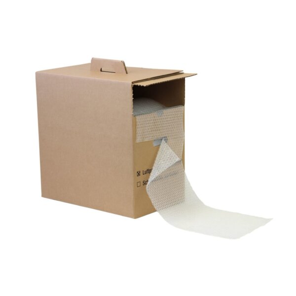 Luftpolsterfolie im Spendekarton, 2-lagig, 80 µ | 285 mm x 50 lfm. |