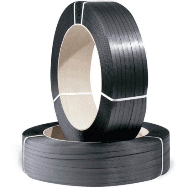 PP-Umreifungsband Großrolle, schwarz, 175 kp | 12,7 mm x 2500 lfm., Stärke: 0,65 mm |