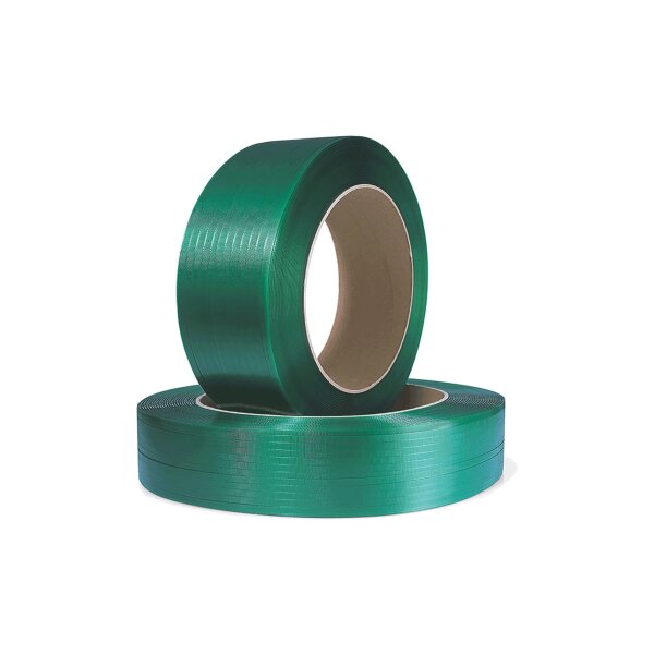 Polyesterband, extrastark, 15,5 mm breit x 1500 lfm, grün, 0,90 mm Stärke
