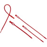 Blitzbinder aus Kunststoff, rot | 140 mm | VE = 1000 Stk.