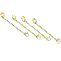 Blitzbinder aus Draht, gelb | 120 mm | VE = 5000 Stk.